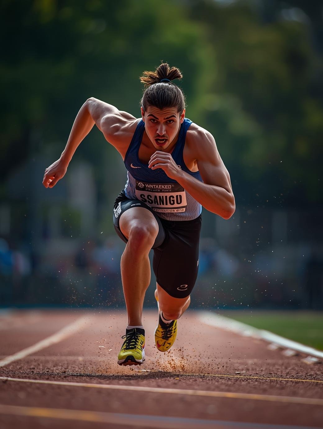 Athlete in Action Wearing ZM Exports Performance Gear Athlete performing in high-performance ZM Exports sportswear.
